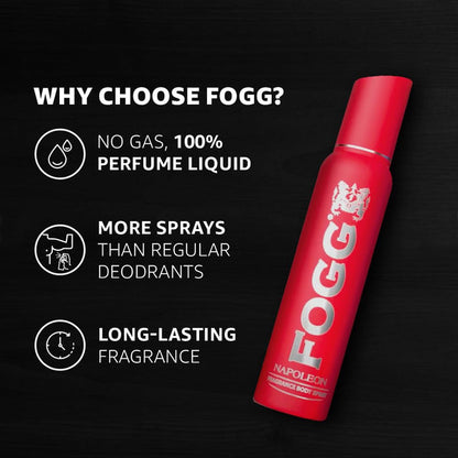FOGG Napoleon Fragrance Body Spray for Men 120ml Long‑Lasting Fresh & Masculine Scent