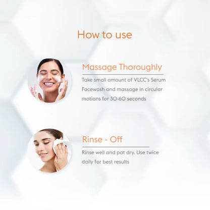VLCC Bright Glow Serum Face Wash with Vitamin C Serum & Meyer Lemon 150ml
