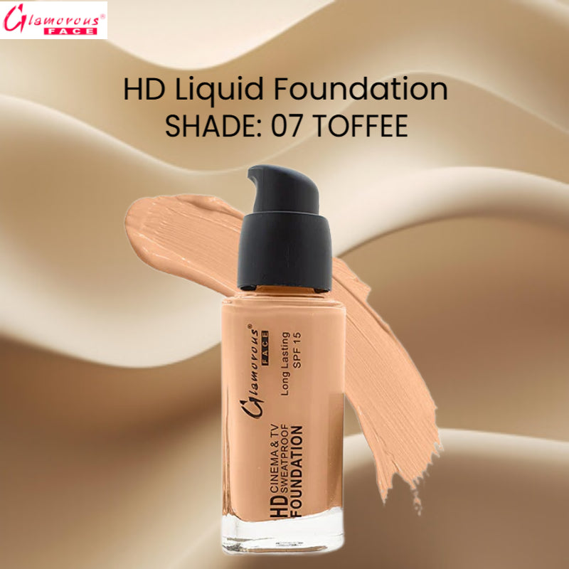 Glamorous Face HD Liquid Foundation (07 TOFFEE)