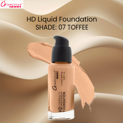 Glamorous Face HD Liquid Foundation (07 TOFFEE)