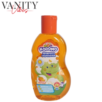Kodomo Orange Antibacterial Shampoo & Conditioner For Kids 200ml