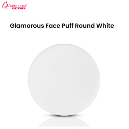 Glamorous Face Puff Round White (B)