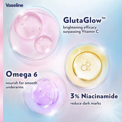 Vaseline GlutaGlow Ampoule Dry Serum Deodorant Bright & Smooth 3% Niacinamide + Omega 6 45ml