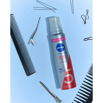 Nivea Ultra Strong Styling Mousse 150 ml 48-Hour Hold Level 5 & Long-Lasting Style