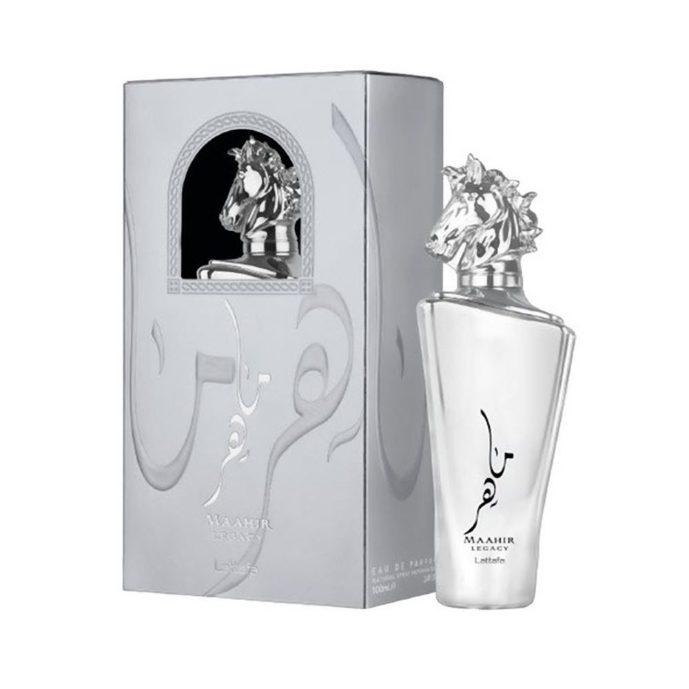 Lattafa Maahir Legacy Silver Eau de Parfum 100ml - Long Lasting Original Arabic Elegant Feminine Fragrance for Women