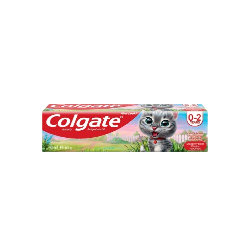Colgate Anti-Cavity Toothpaste for Kids 0-2 Years Strawberry Flavour 700ppm Fluoride 50ml Gentle & Safe for Toddlers