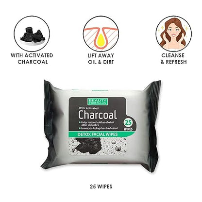 Beauty Formula Charcoal Facial Wipes 25's