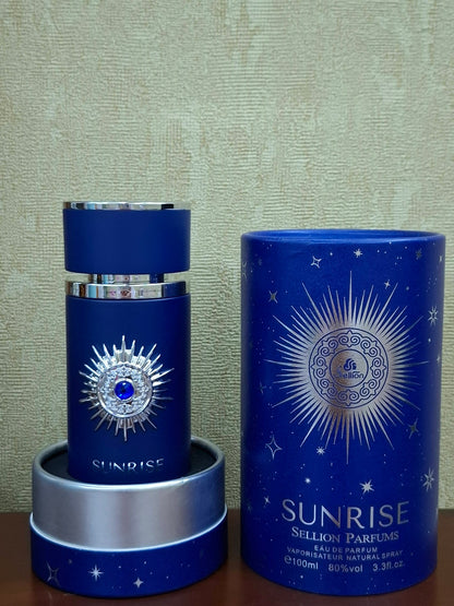 Sunrise Dark Blue by Sellion Parfums Eau De Parfum 100ml – Long Lasting Deep Aquatic Woody Spicy Fragrance Perfume for Men & 