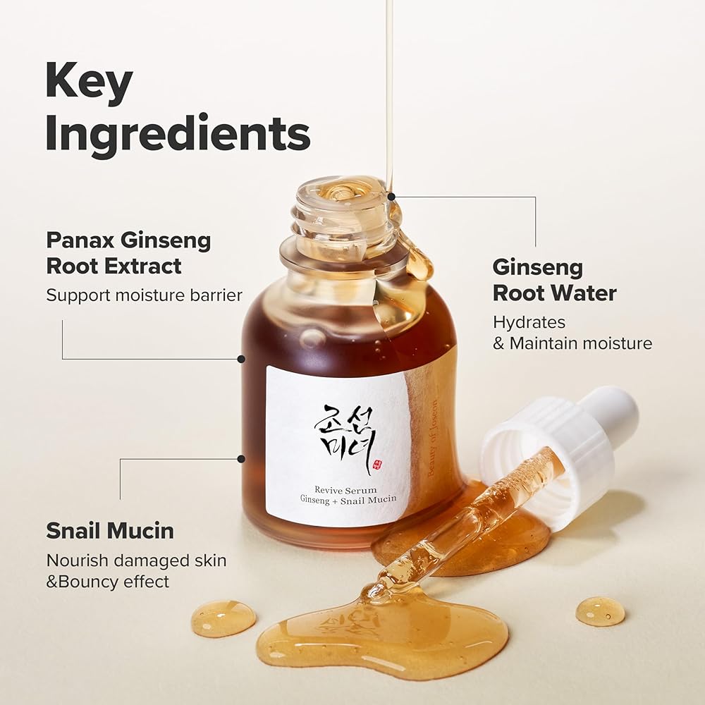 Beauty of Joseon Revive Serum with Ginseng & Snail Mucin 30 ml Firming Care & Skin Renewal (K Beauty)