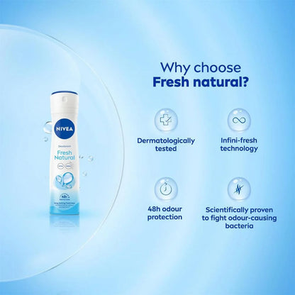 NIVEA Fresh Natural Infini Fresh 48 Hrs Protection Deodorant Spray 150ml