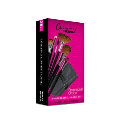 Glamorous Face 26 Piece Leather Brushset Pro.