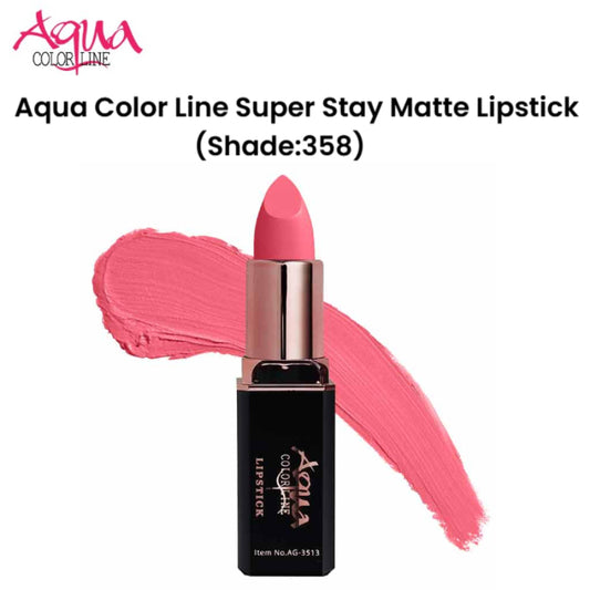 Aqua Color Line Super Stay Matte Lipstick (Shade:358)