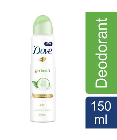 Dove Go Fresh Cucumber & Green Tea Deodorant Spray for Women 150 ml Refreshing Scent & Long-Lasting Protection