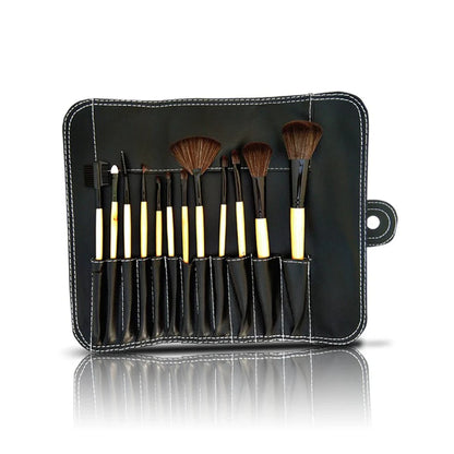 Glamorous Face 12 Piece Leather Brushset