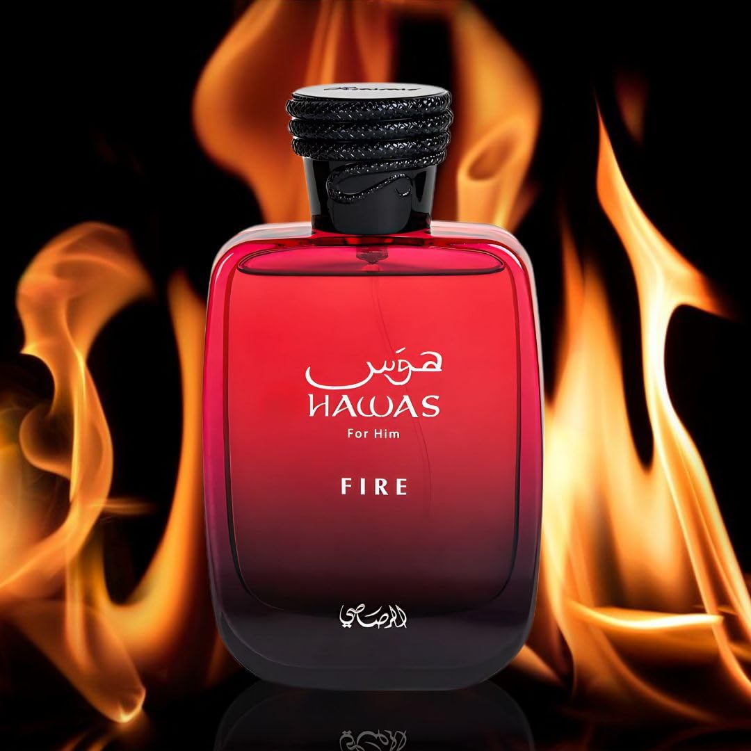 Rasasi Hawas Fire Eau de Parfum Spray for Men 100ml Long-Lasting Spicy & Masculine Fragrance