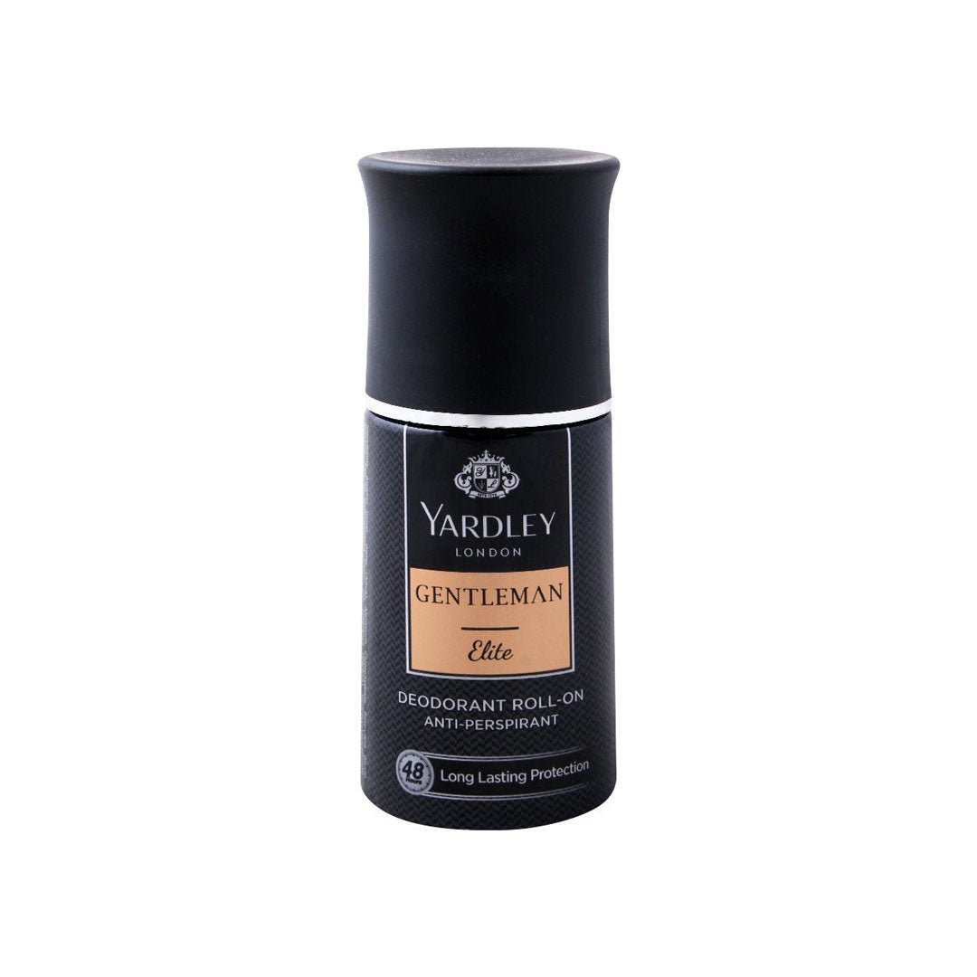 Yardley Gentleman Elite Deodorant Roll-On 50ml – Long Lasting Anti-Perspirant for Men with 48 Hour Sweat Protection, Fresh Ma