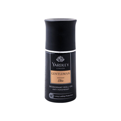 Yardley Gentleman Elite Deodorant Roll-On 50ml – Long Lasting Anti-Perspirant for Men with 48 Hour Sweat Protection, Fresh Ma
