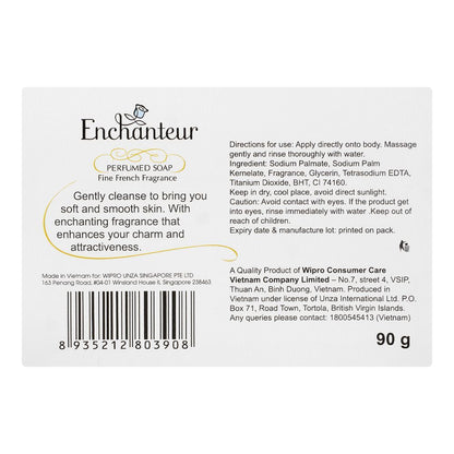 Enchanteur Magic Deluxe Perfumed Soap 90g - Long Lasting Floral Fragrance Beauty Soap for Soft, Smooth & Fresh Skin Daily Use