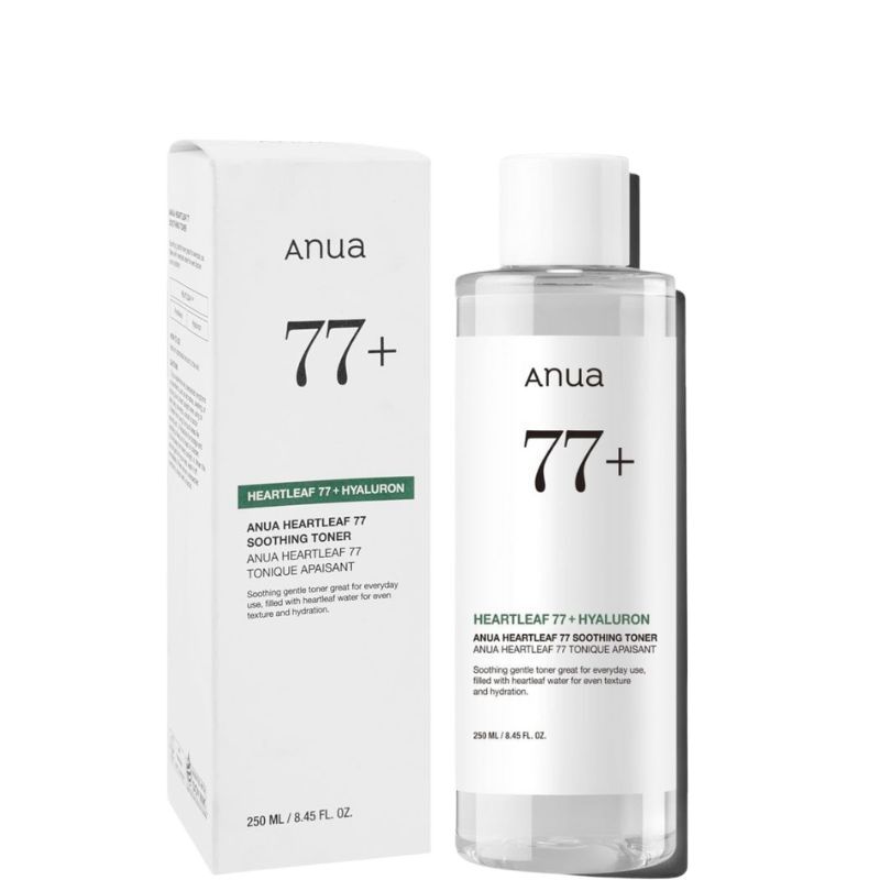 Anua Heartleaf 77+ Hyaluron Soothing Toner 250 ml Calming Hydration & Skin Barrier Care (K Beauty)