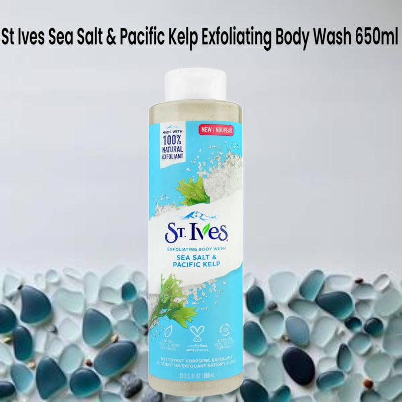 St Ives Sea Salt & Pacific Kelp Exfoliating Body Wash 650ml