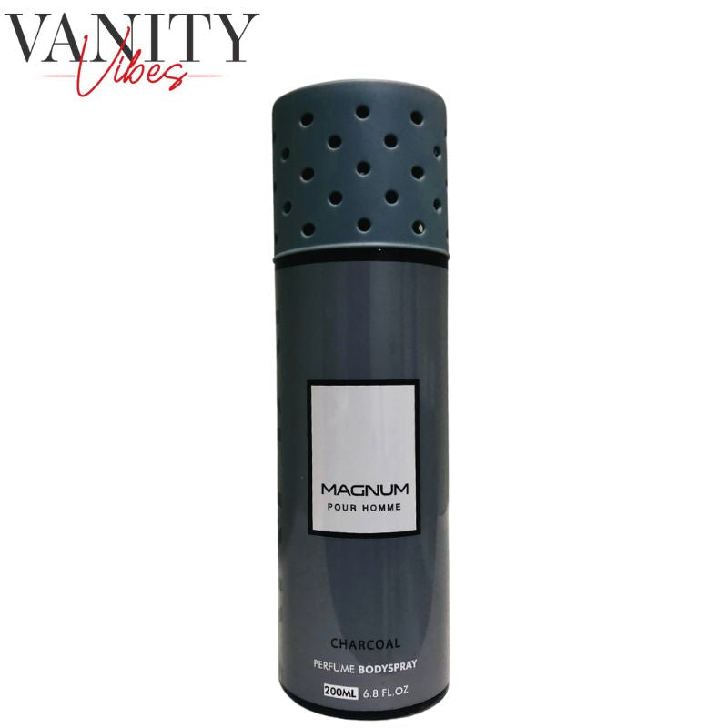 Armaf Magnum Pour Homme Charcoal Perfume Body Spray 200ml Masculine Fresh & Smoky Fragrance