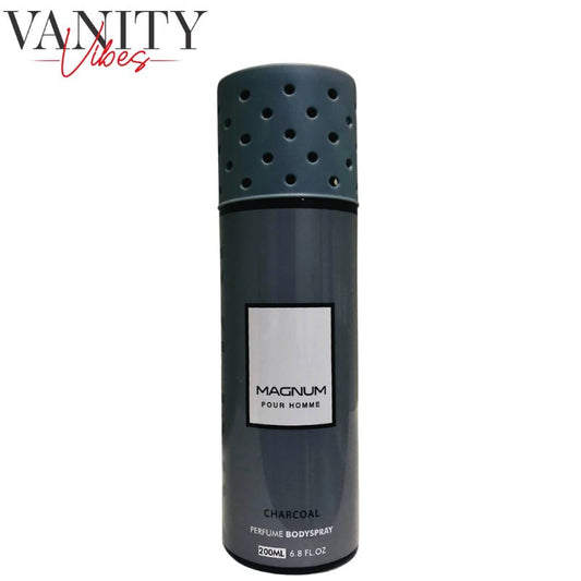 Armaf Magnum Pour Homme Charcoal Perfume Body Spray 200ml Masculine Fresh & Smoky Fragrance