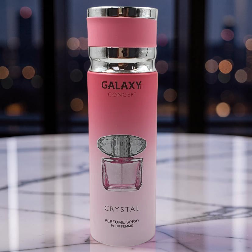 Galaxy Concept Crystal Perfume Spray Pour Femme 200ml - Long Lasting Women’s Fragrance Body Mist for Fresh & Elegant Scent