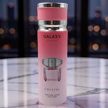 Galaxy Concept Crystal Perfume Spray Pour Femme 200ml - Long Lasting Women’s Fragrance Body Mist for Fresh & Elegant Scent