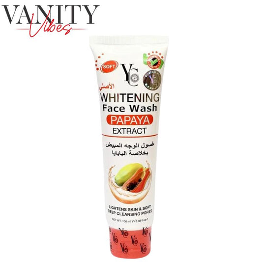 YC Whitening Papaya Extract Face Wash 100 ml Brightening, Deep Cleansing & Fresh Glow