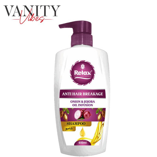 Relax Feel Confident Anti Hair Breakage Onion & Jojoba Oil Infusion Shampoo 650ml