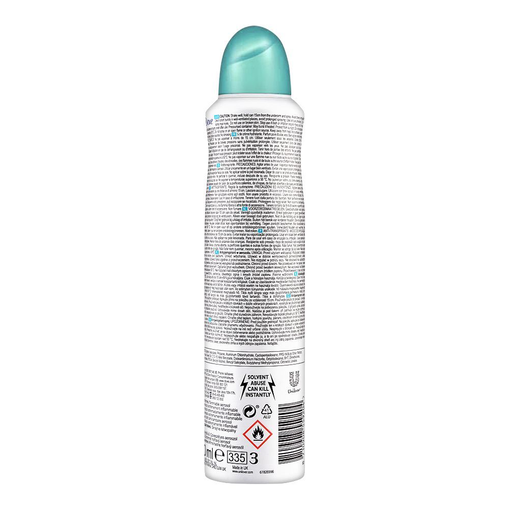 Dove Go Fresh Pear & Aloe Vera 48H Deodorant Spray 150 ml Refreshing Scent & Long-Lasting Protection