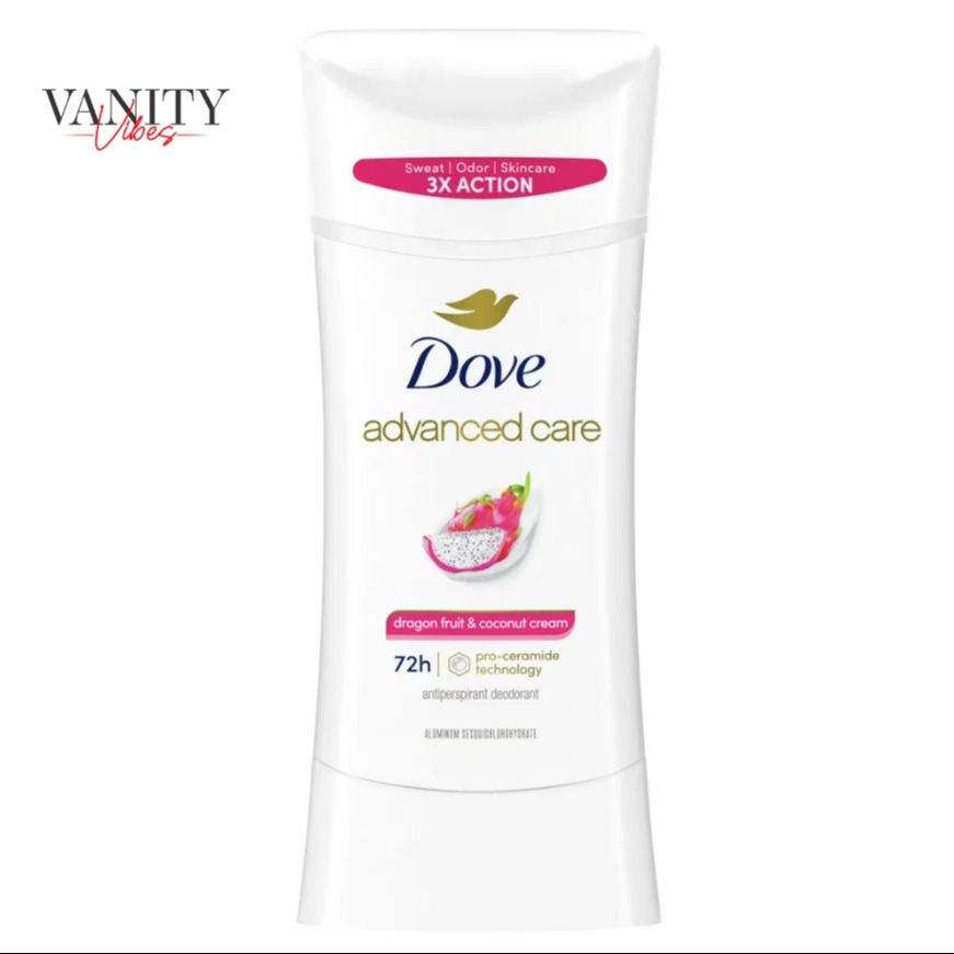 Dove Advanced Care Dragon Fruit & Coconut Cream Antiperspirant Stick Deodorants 2.6Oz-(74g)
