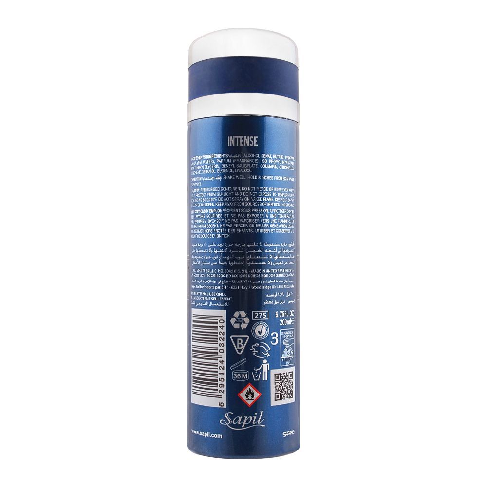 Aris Perfumes Intense for Men Perfumed Deodorant Spray, 200ml
