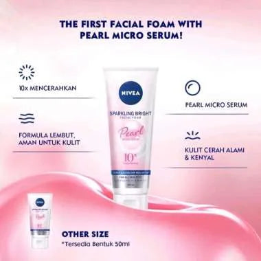 Nivea Sparkling Bright Facial Foam Pearl Micro Serum 100ml