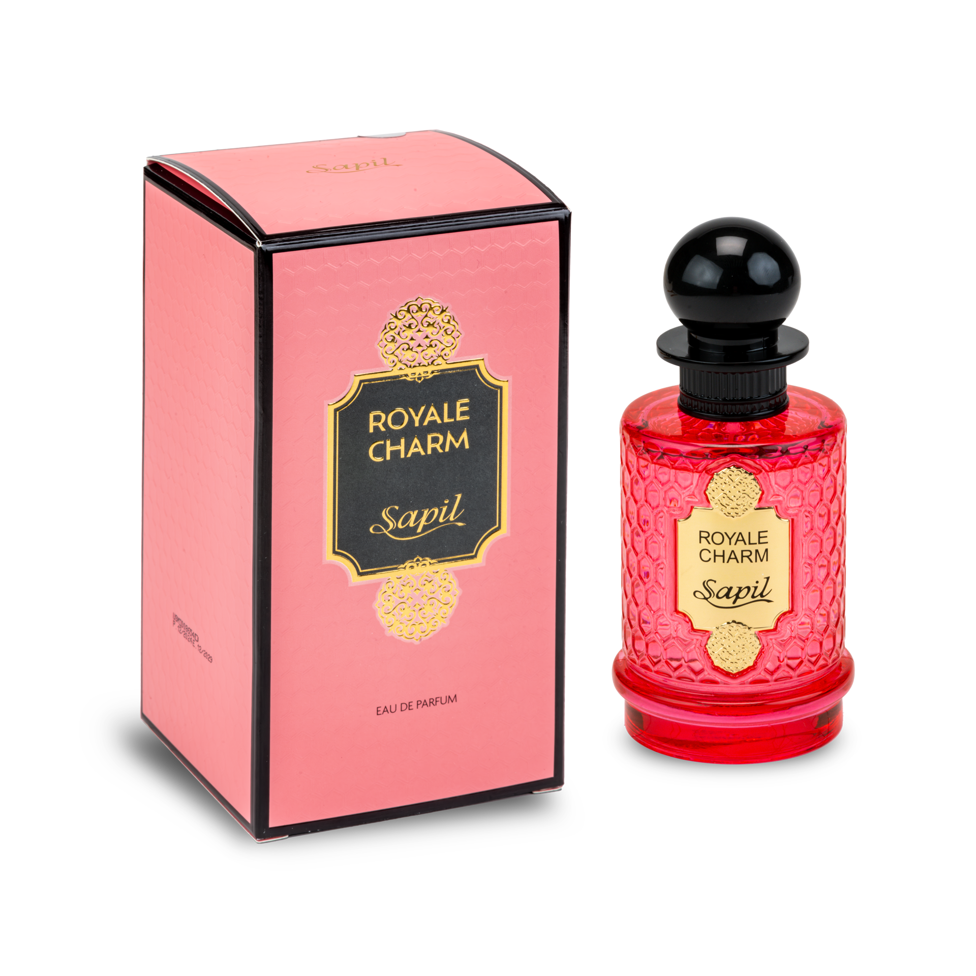 Sapil Royale Charm Eau de Parfum for Men & Women 100ml - Long Lasting Luxury Floral Woody Fragrance Perfume with Elegant Unis