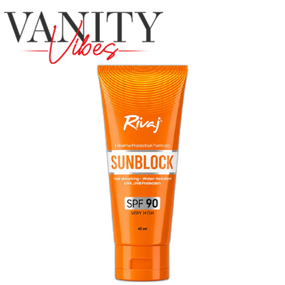 Rivaj Protection Lotion Sunblock, SPF-90- Water Resistant- 40ml