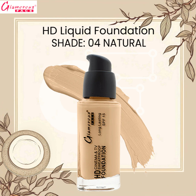 Glamorous Face HD Liquid Foundation (04 Natural)