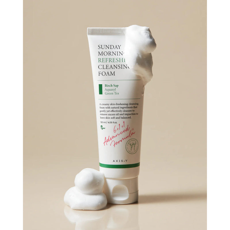 AXIS-Y Sunday Morning Refreshing Cleansing Foam 120 ml Gentle Deep Cleansing & Morning Refresh (K Beauty)
