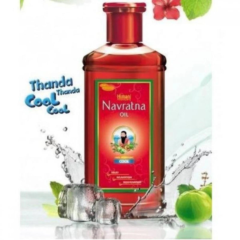 Himani Navratna Ayurvedic Cooling Hair Oil 200ml - Herbal Head Massage Oil for Stress Relief, Headache Cooling Effect & Stron