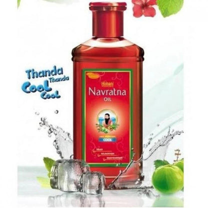Himani Navratna Ayurvedic Cooling Hair Oil 200ml - Herbal Head Massage Oil for Stress Relief, Headache Cooling Effect & Stron