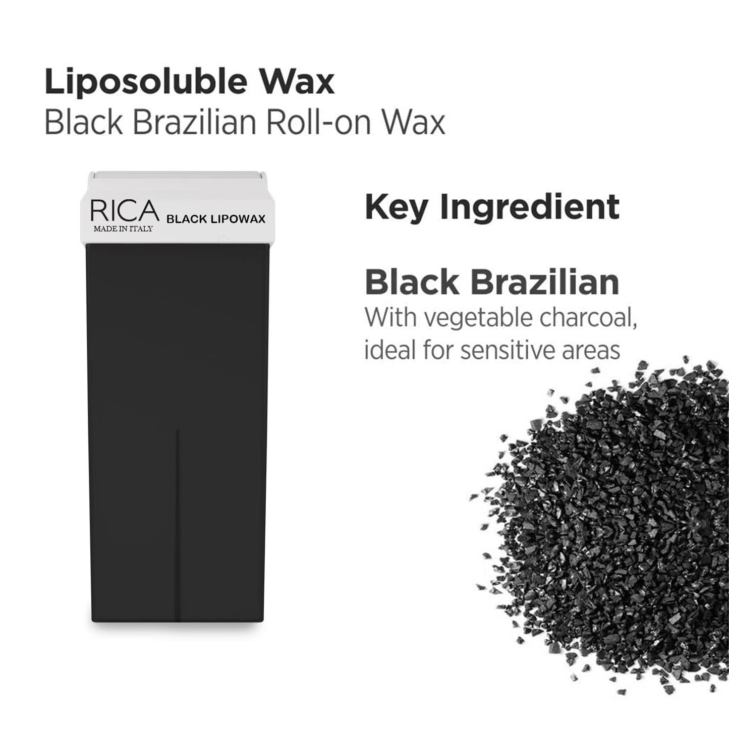 Rica Black Liposoluable Roll On Wax Refill - 100 ML