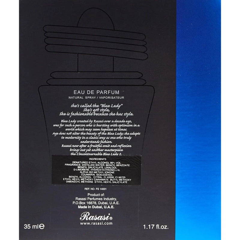 L'incontournable Blue Lady 2 By Rasasi 35ml For Women