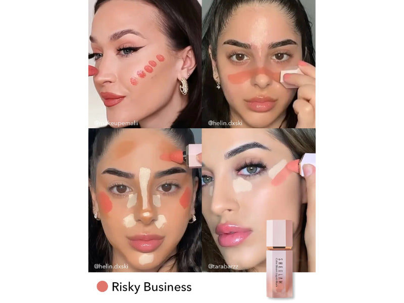 She Glam Sheglam Color Bloom Liquid Blush in Shade Risky Business 5.2 ml Natural Flush & Long-Lasting Glow