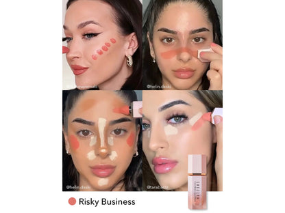 Sheglam Color Bloom Liquid Blush in Shade Risky Business 5.2 ml Natural Flush & Long-Lasting Glow