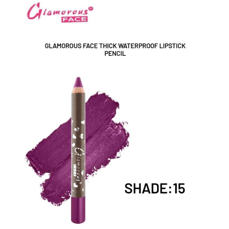 Glamorous Face Thick WaterProof LipStick Pencil (SHADE 15)