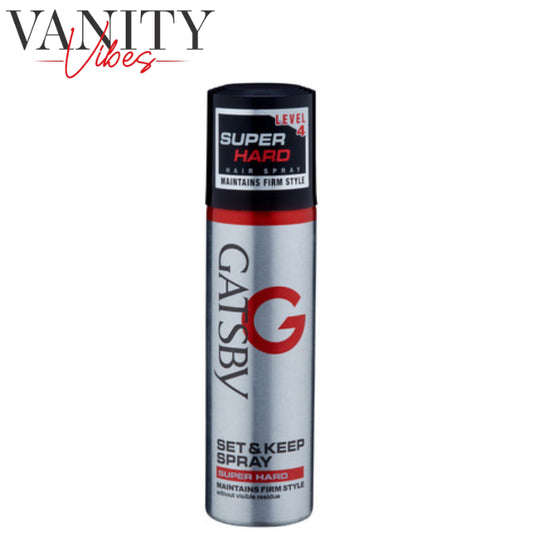 Gatsby Super Hard Set and Keep Hair Spray (66ml)