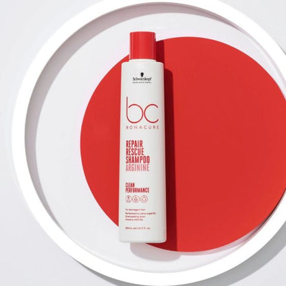 Schwarzkopf BC Bonacure Repair Rescue Shampoo Arginine 250ml Strengthening & Damage Repair Hair
