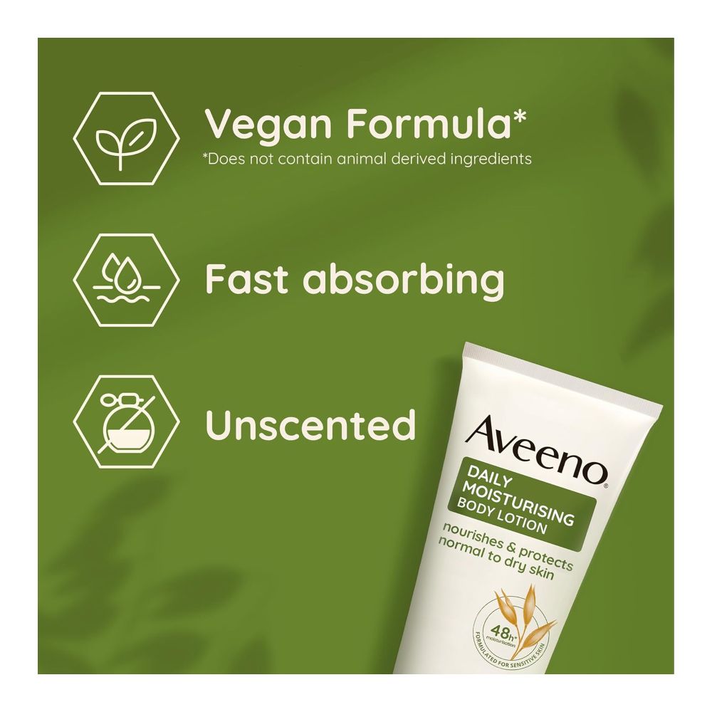 Aveeno Daily Moisturising Body Lotion 200ml – Nourishing Body Lotion for Normal to Dry Skin, Deep Hydration, Skin Barrier Pro