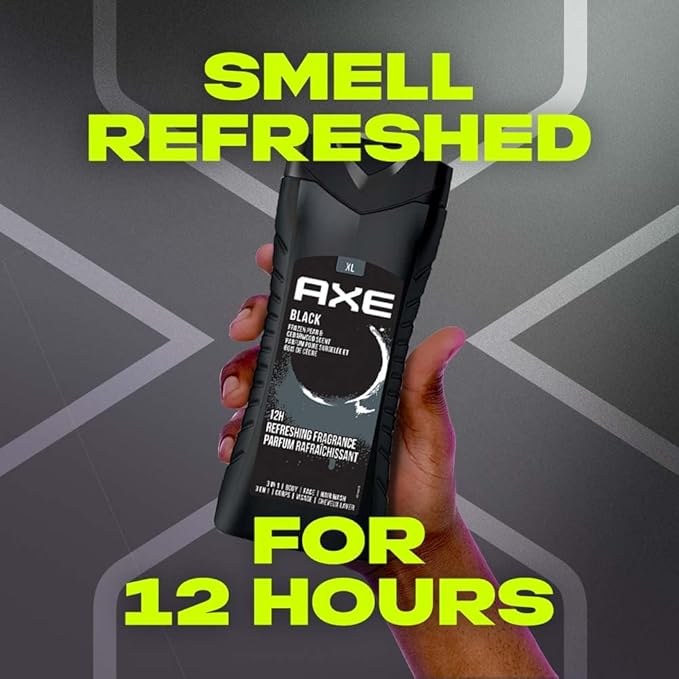 Axe Black 12h Long Lasting Fragrance 3 In 1 Body Wash 400ml