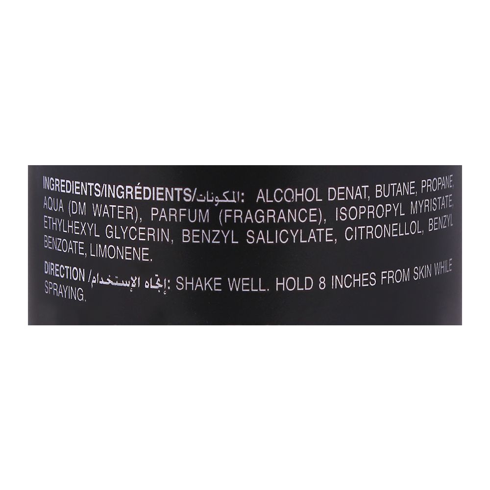 Solid Black Deodorant Body Spray for Men 200ml – Long Lasting Fresh Masculine Fragrance with Strong Odor Protection & All Day